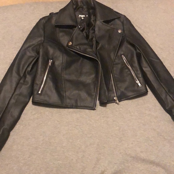 Missguided Jackets & Blazers - Black leather jacket